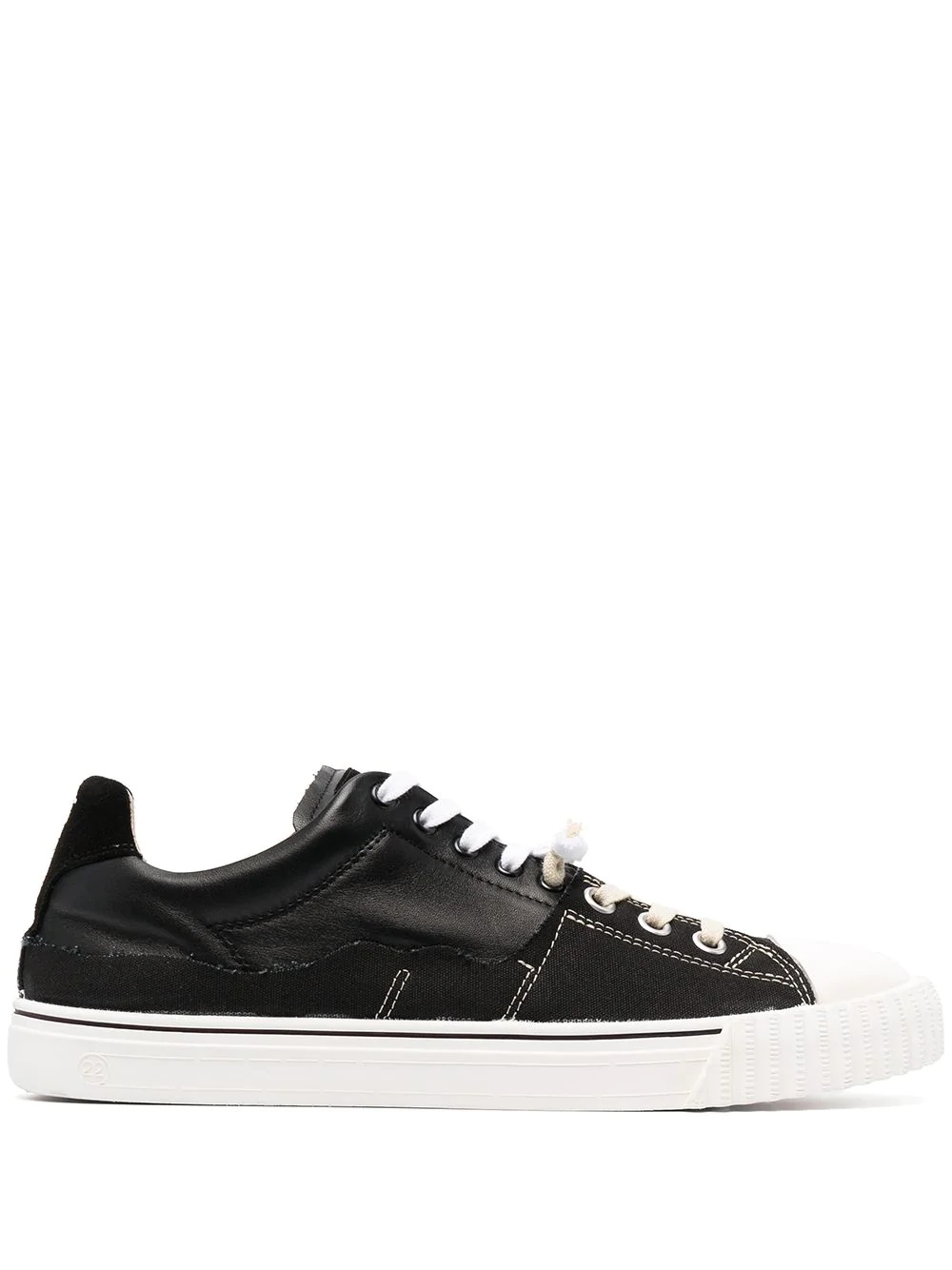 panelled low-top sneakers - 1