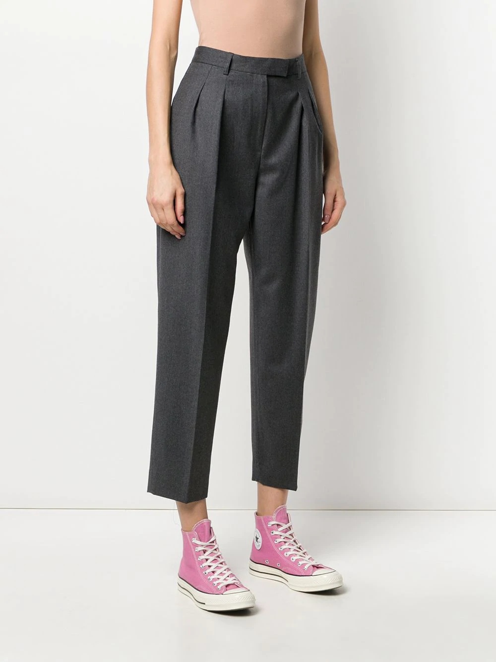 cropped tailored-style trousers - 3