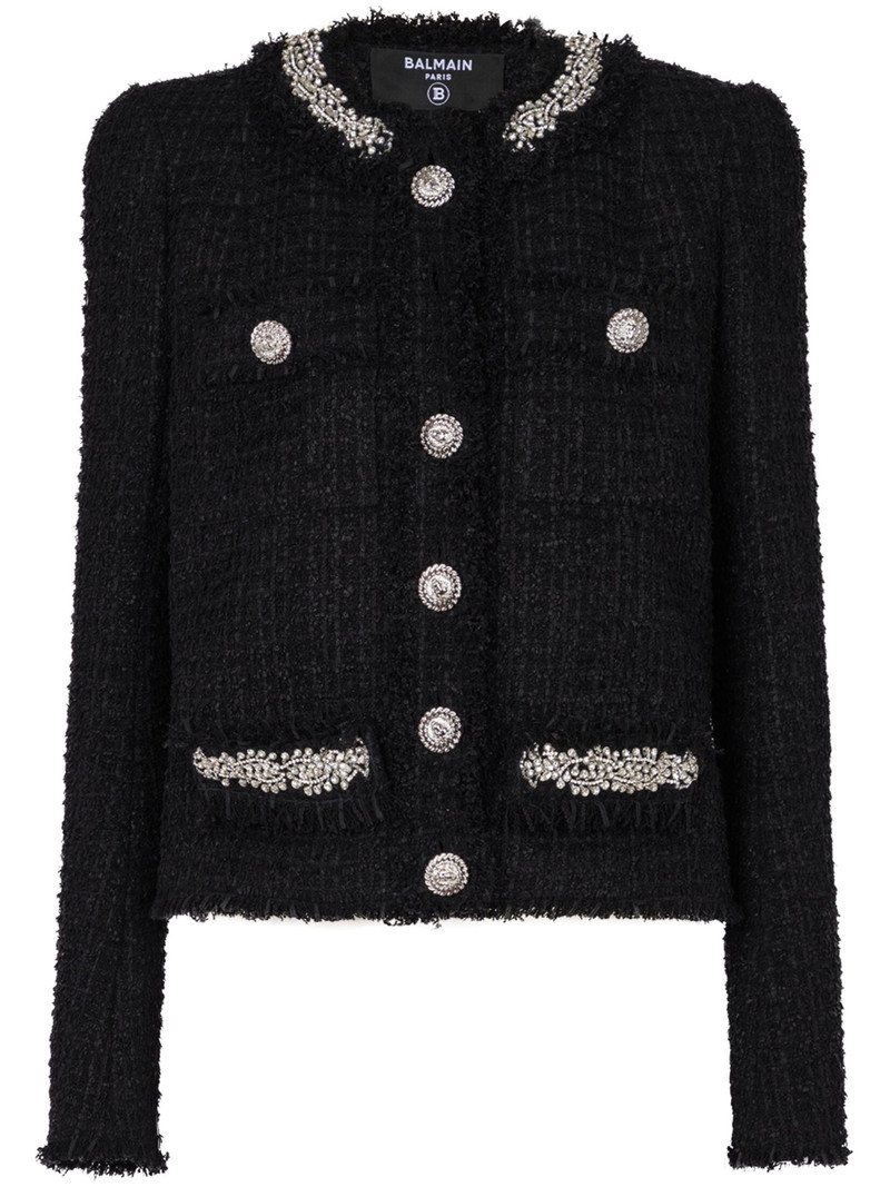 Embroidered Tweed Jacket - 1