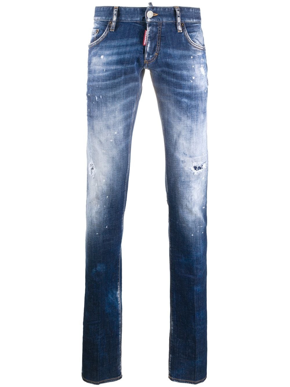 distressed slim-fit jeans - 1