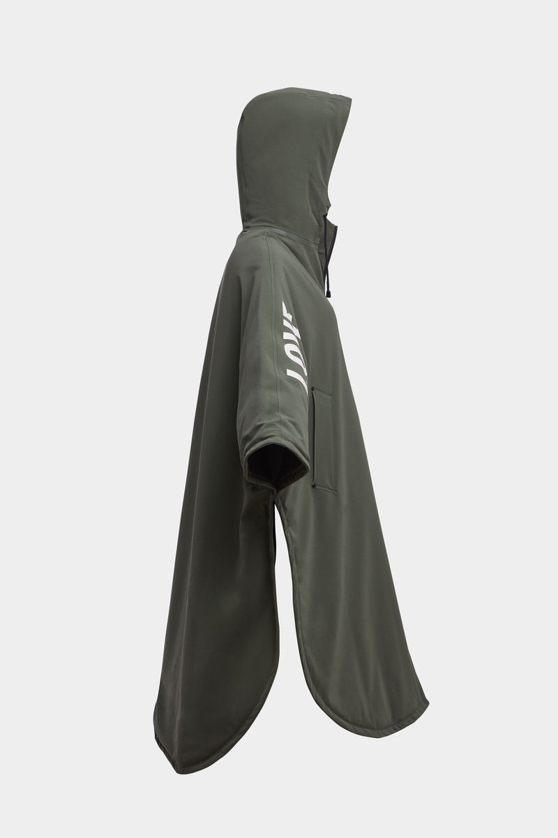 Concert Winter Suede Poncho Dark Green 5