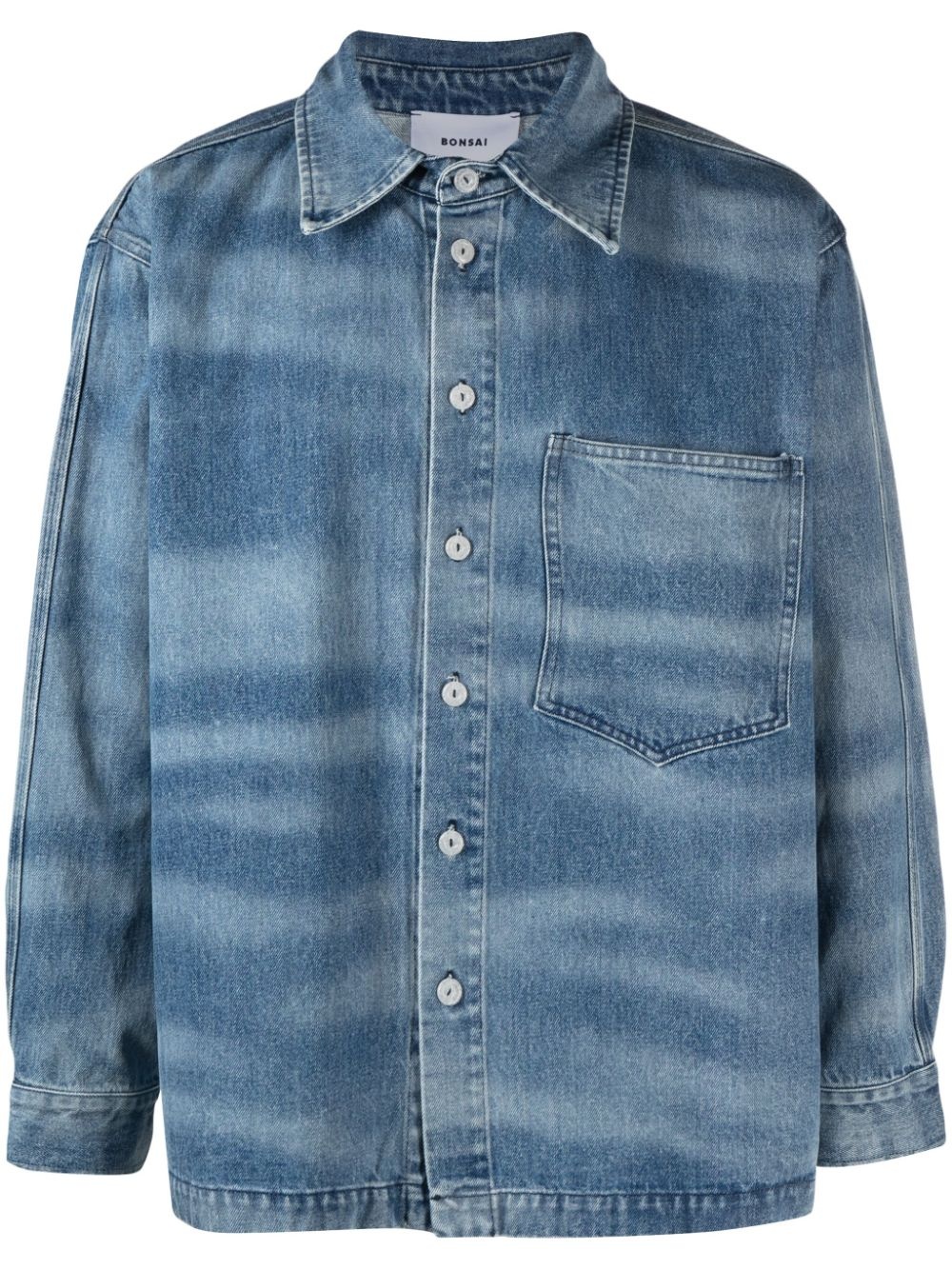 Salty tie-dye denim shirt - 1