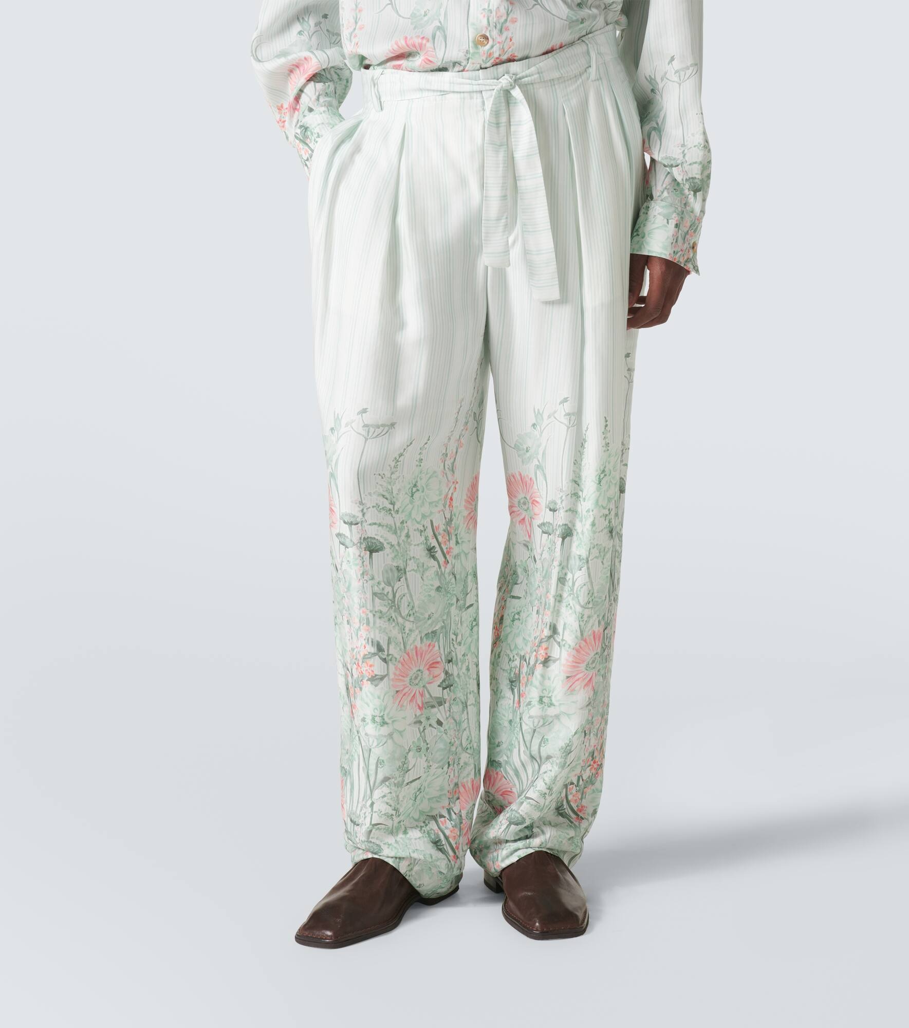 Grant floral wide-leg pants - 3