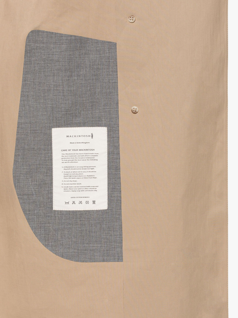 BUCKHOLME FAWN BONDED COTTON TRENCH COAT 6