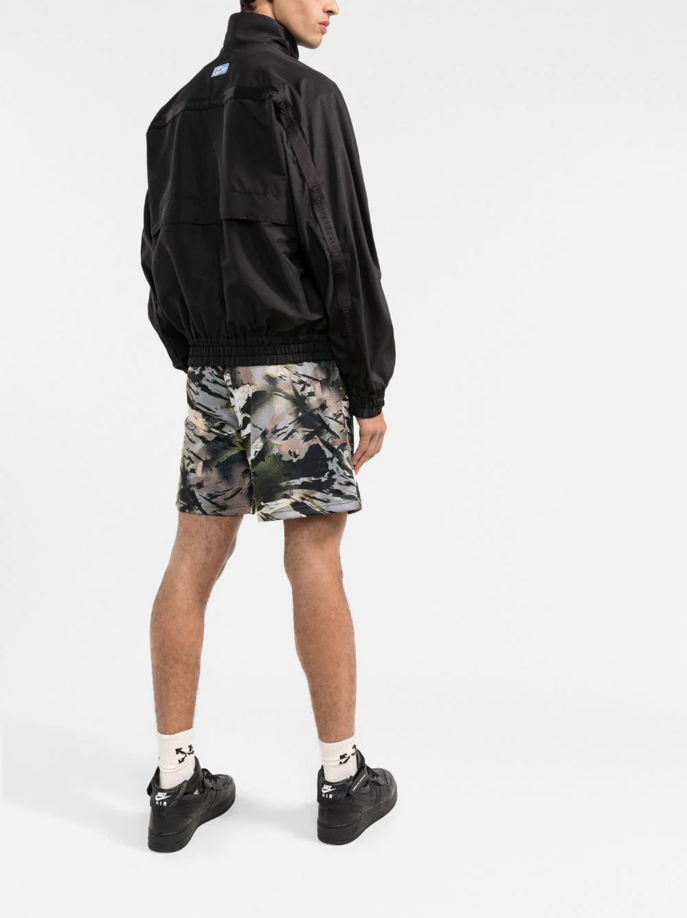 logo-patch bomber jacket - 4