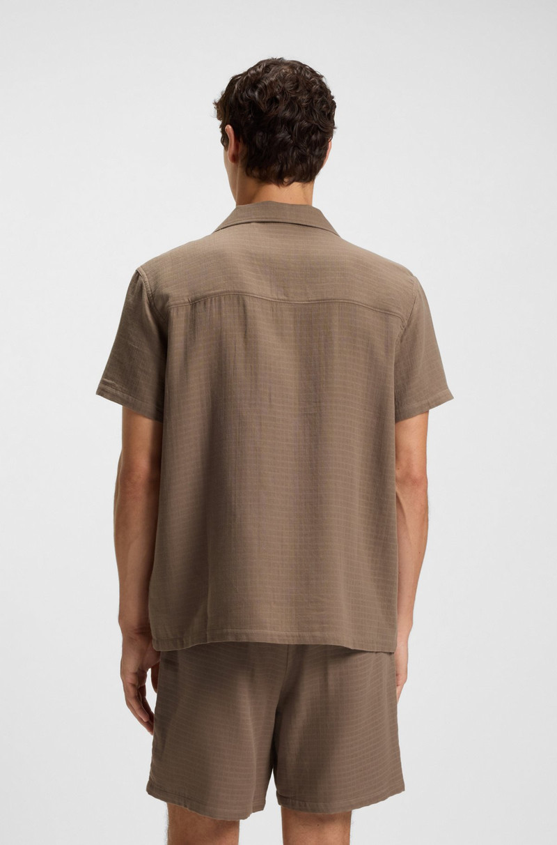 BOSS REGULAR-FIT SHIRT IN CHECKED COTTON outlook