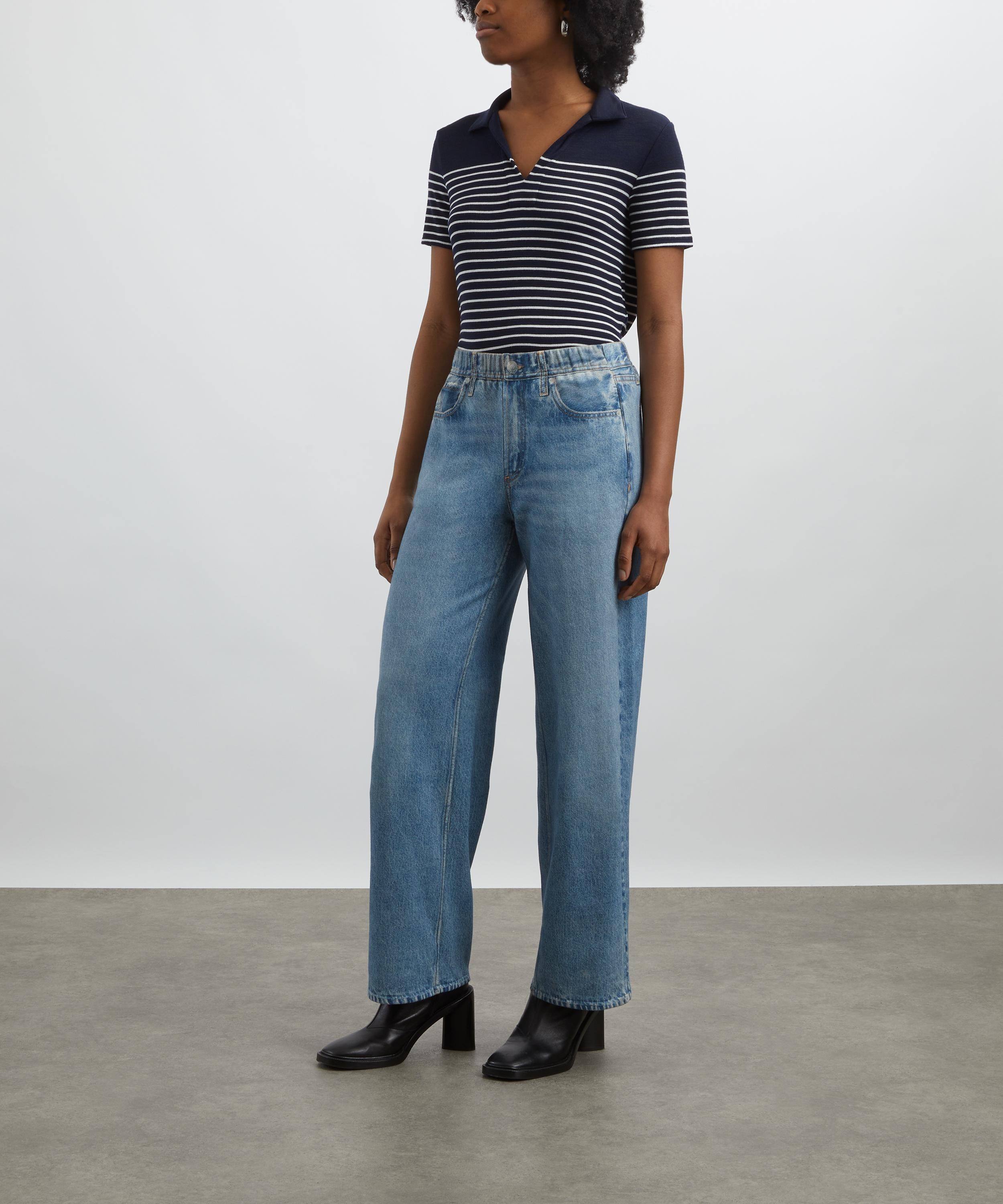 The Stripe Knit Short Sleeve Polo - 2