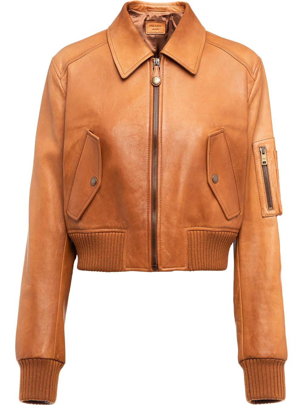 cropped bomber jacket - 1