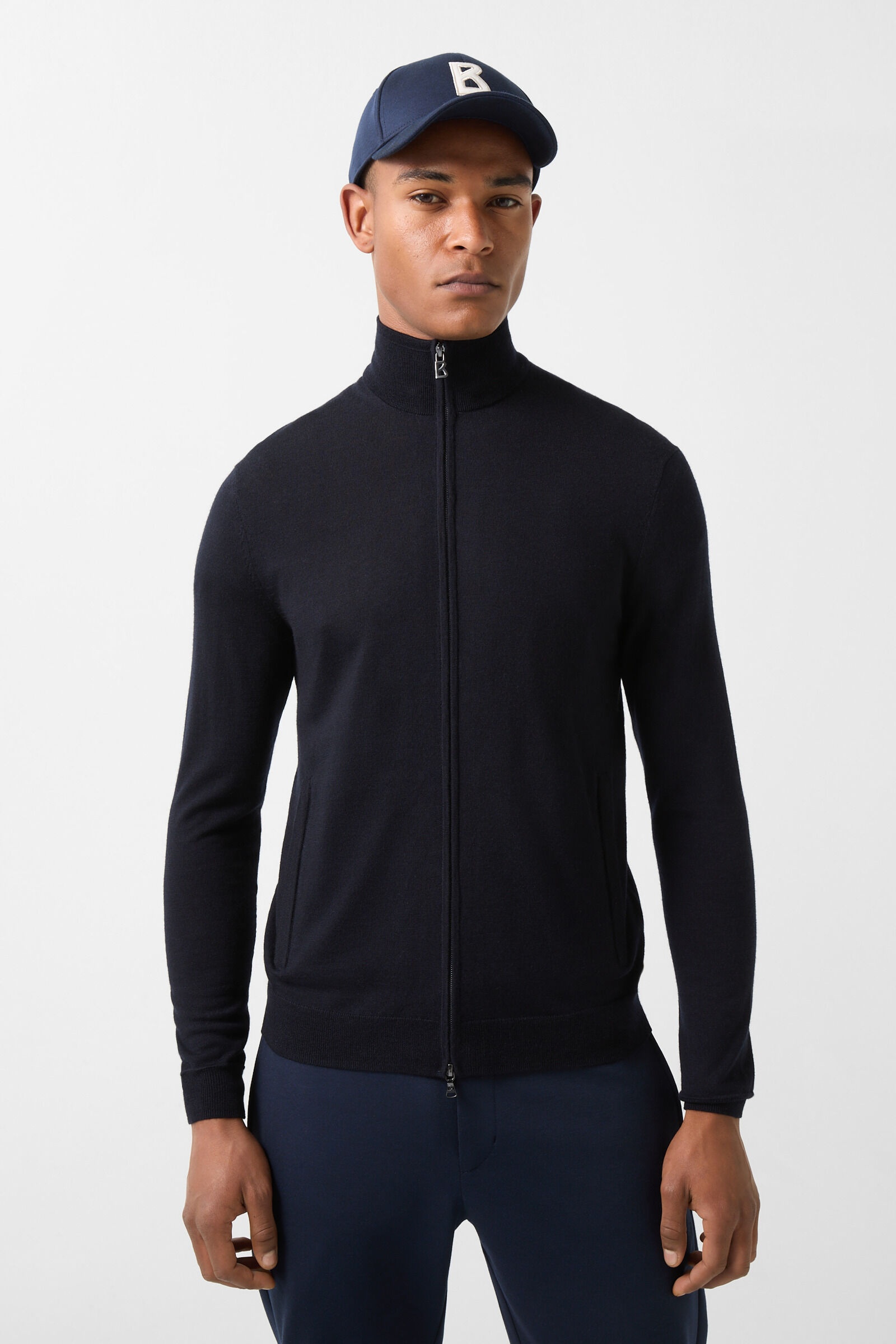 Oscar Knit jacket in Navy blue - 2