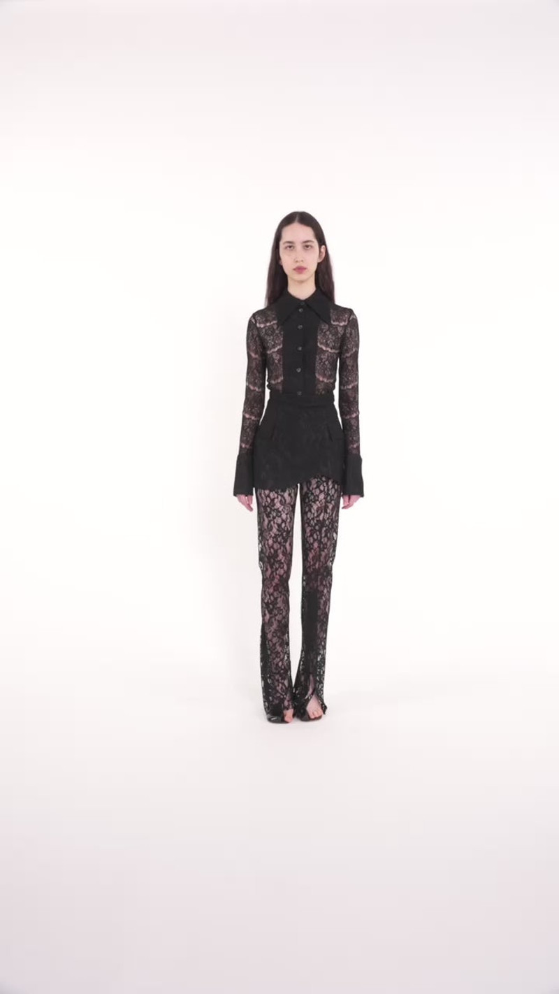 LACE BASQUE 트리머 블랙 7