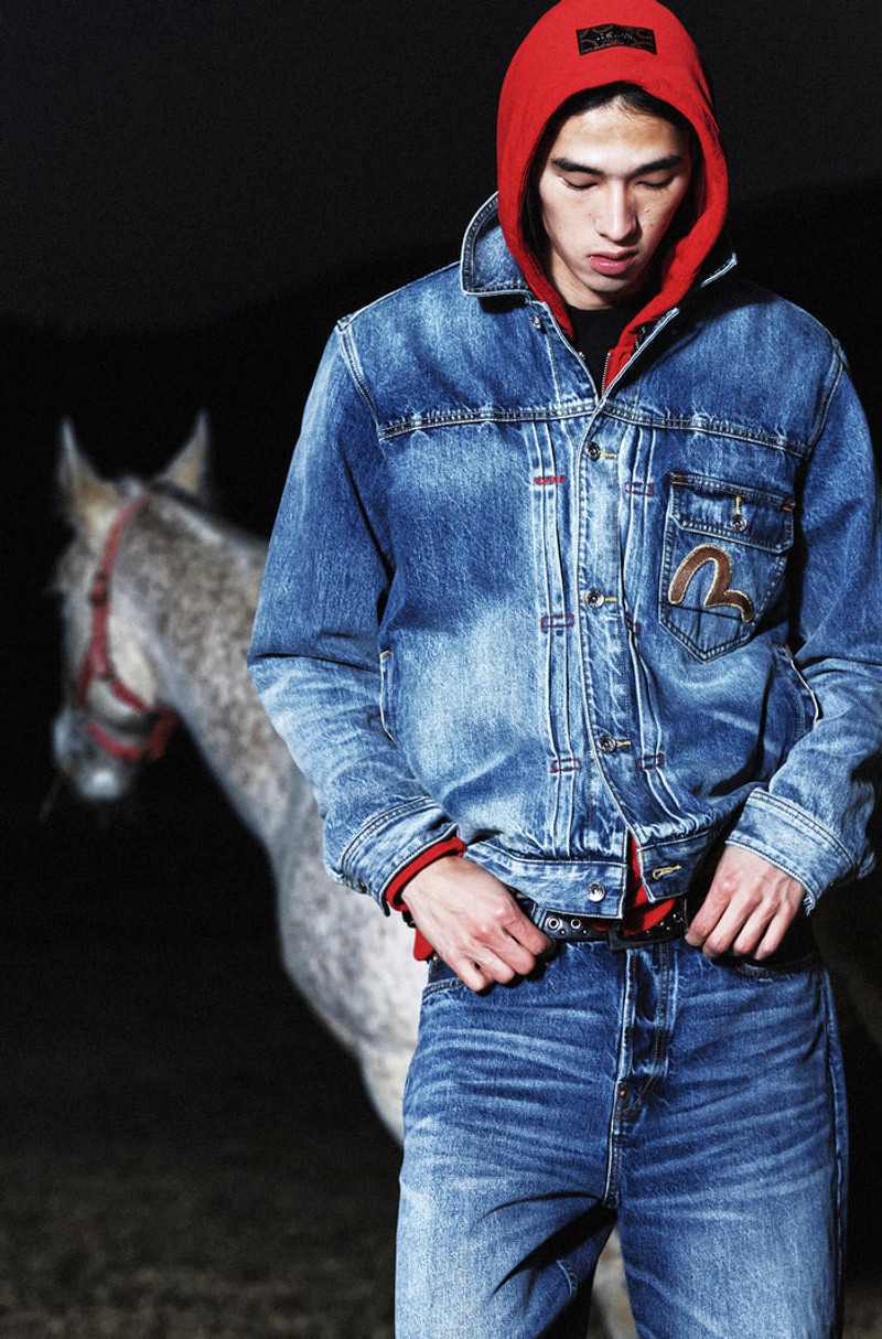 Evisu & Seagull Appliqué Denim Chinese Jacket 5