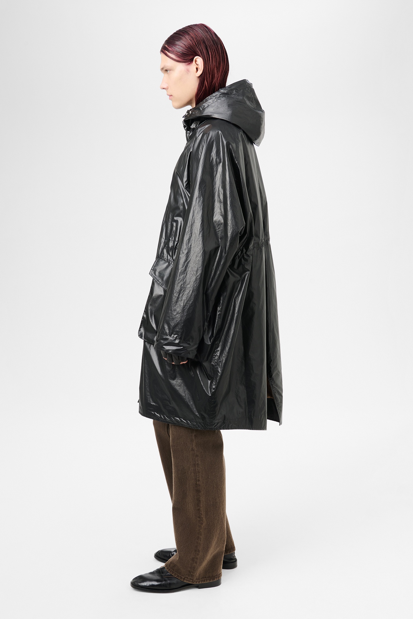 Tempesta Parka Black Rich Pleather Cotton - 4