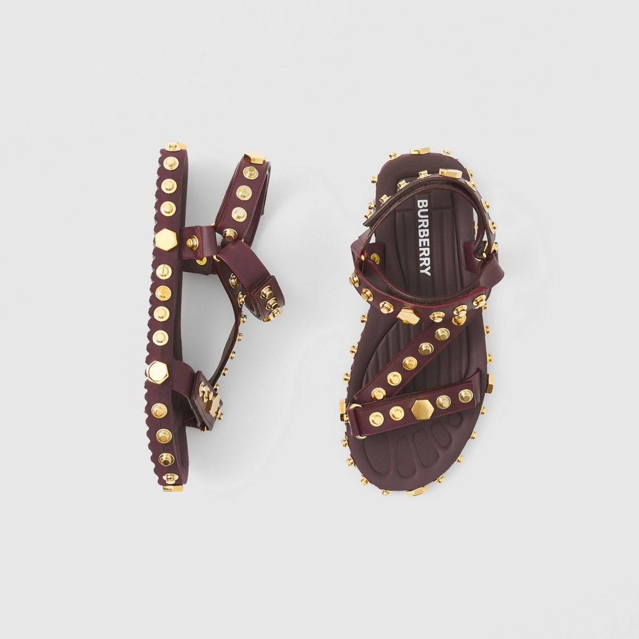 Studded Leather Sandals - 2