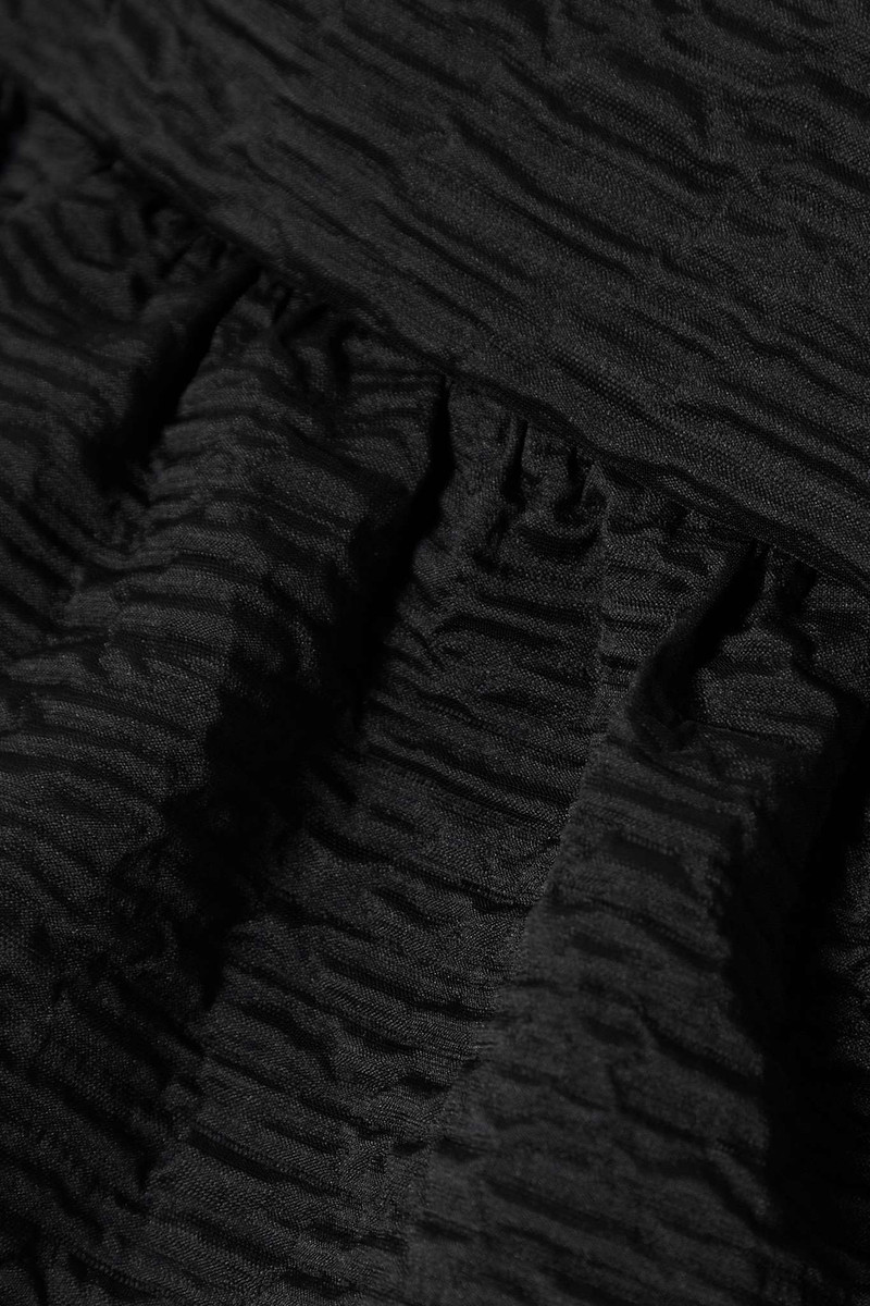 Lisbeth gathered matelassé crepe dress 4