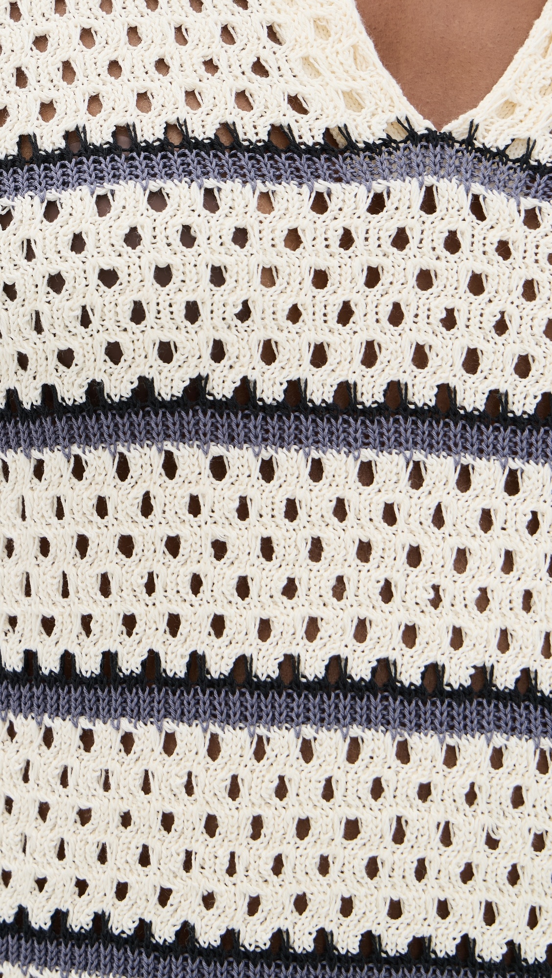 Macrame Stripe Henley Tee - 5