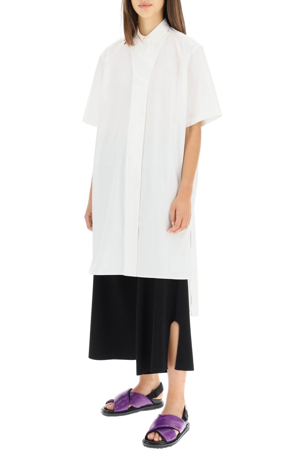 LONG SHIRT WITH PLASTRON - 2