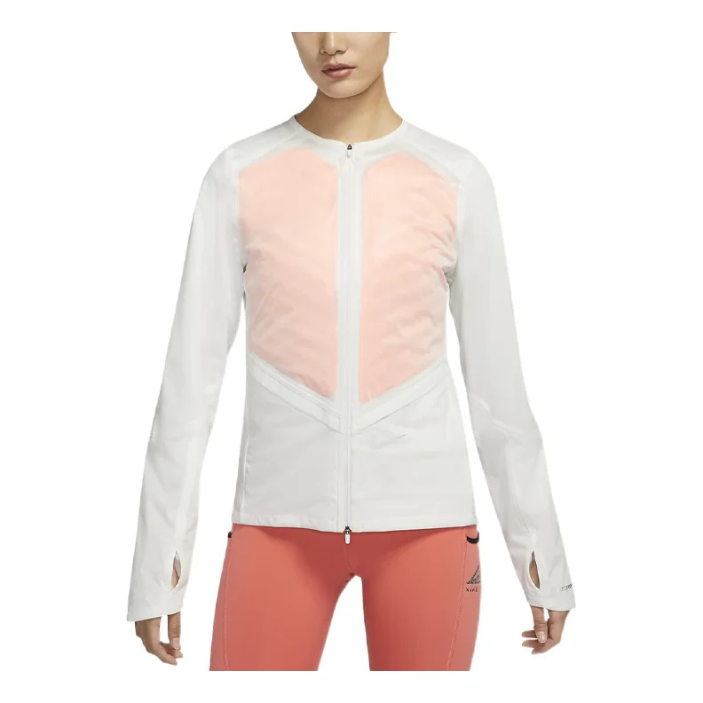 (WMNS) Nike Windproof Stay Warm Sports Thin Down Sail White / Orange Jacket DD6420-133 - 1