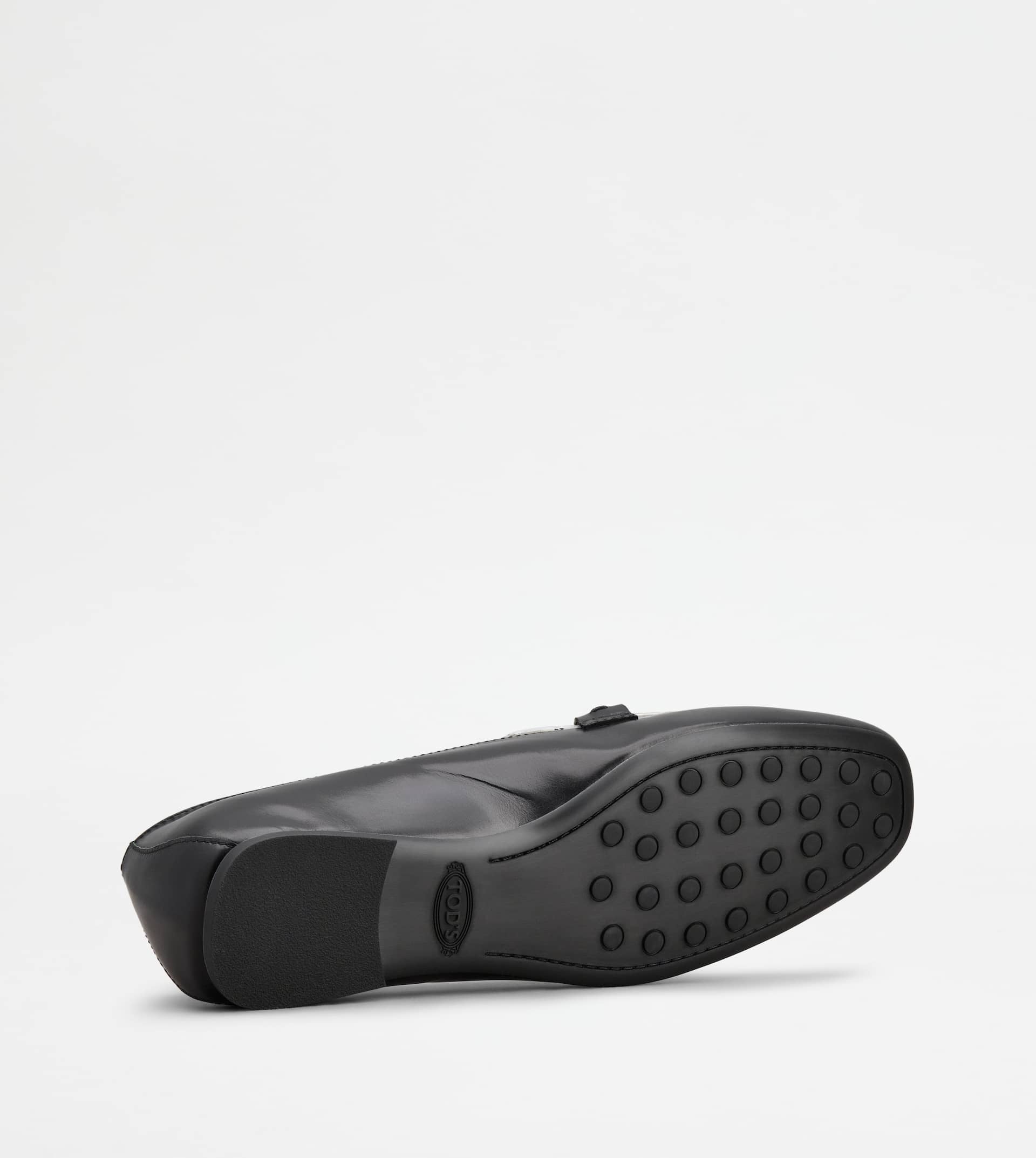 LOAFERS IN LEATHER - BLACK, WHITE - 5