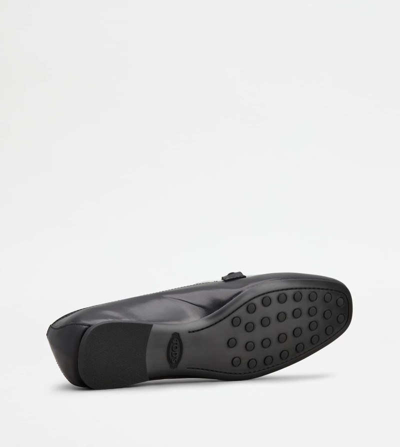 LOAFERS IN LEATHER - BLACK, WHITE 5