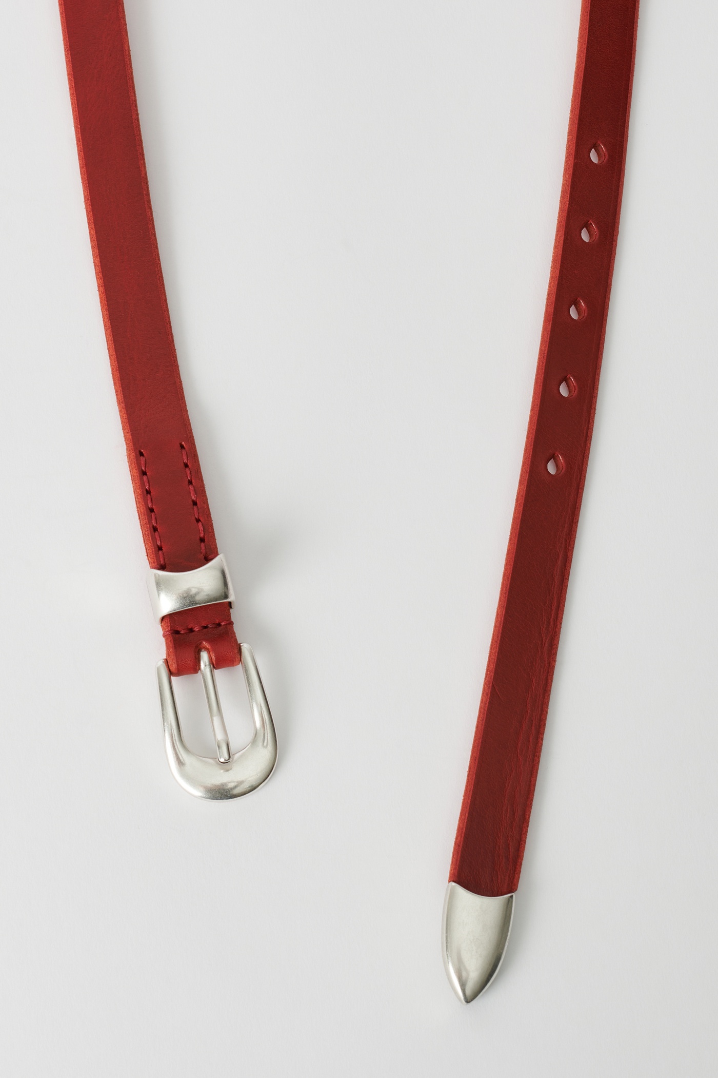 2 cm Belt Lipstick Red Leather - 2