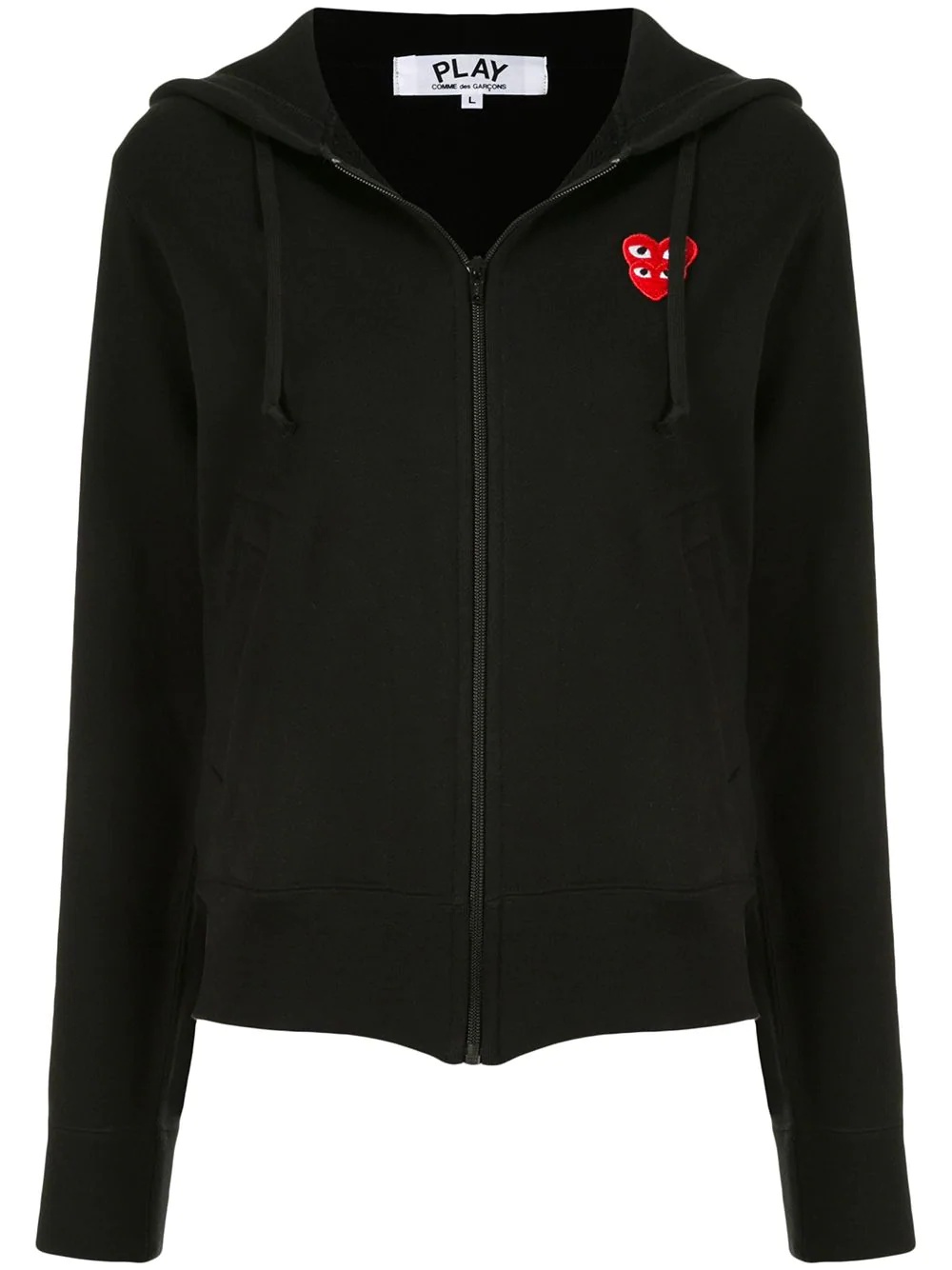 heart motif zip hoodie - 1