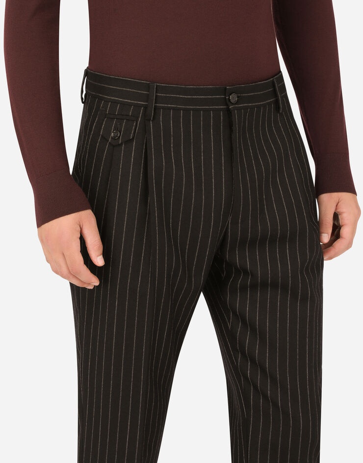 Pinstripe wool pants - 4