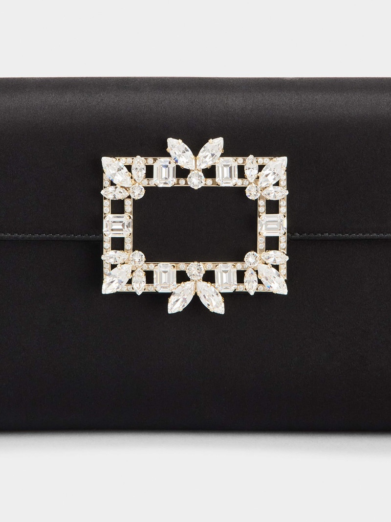 Broche Vivier Buckle Clutch in Satin 7