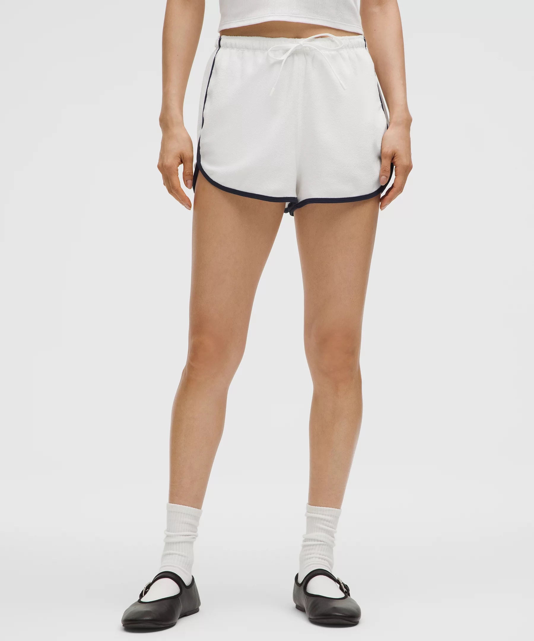 Cotton Terry Slim-Fit High-Rise Short 2" - 4