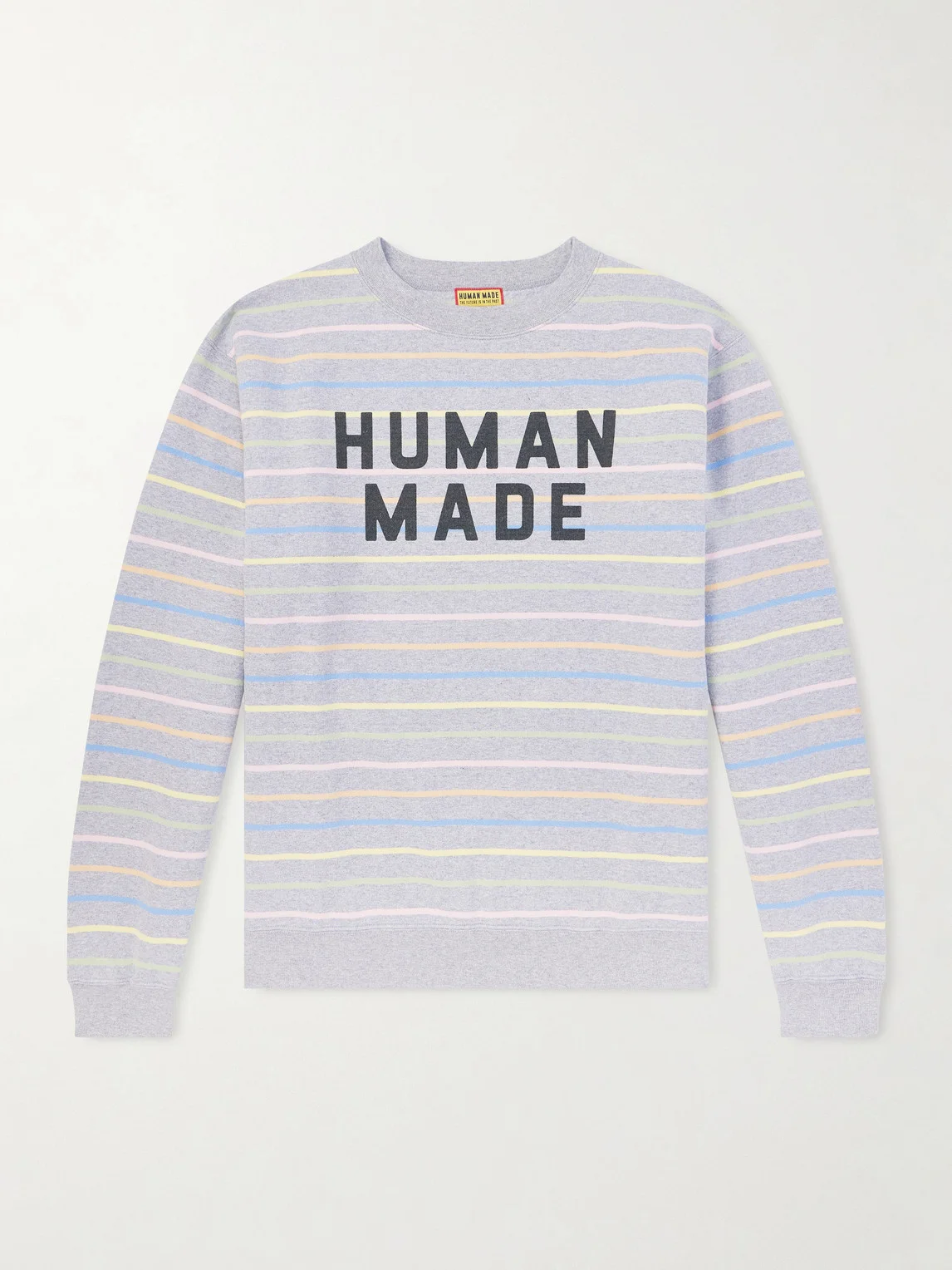 Logo-Print Striped Cotton-Jersey Sweatshirt - 1