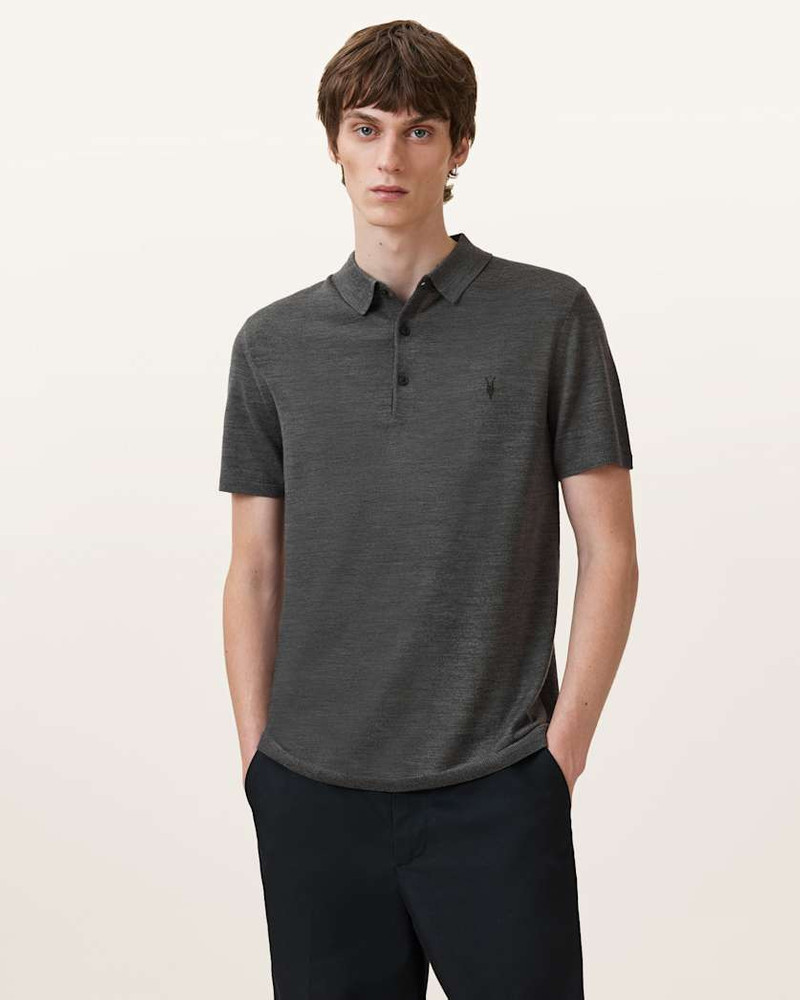 ALLSAINTS MODE MERINO SHORT SLEEVE POLO SHIRT outlook