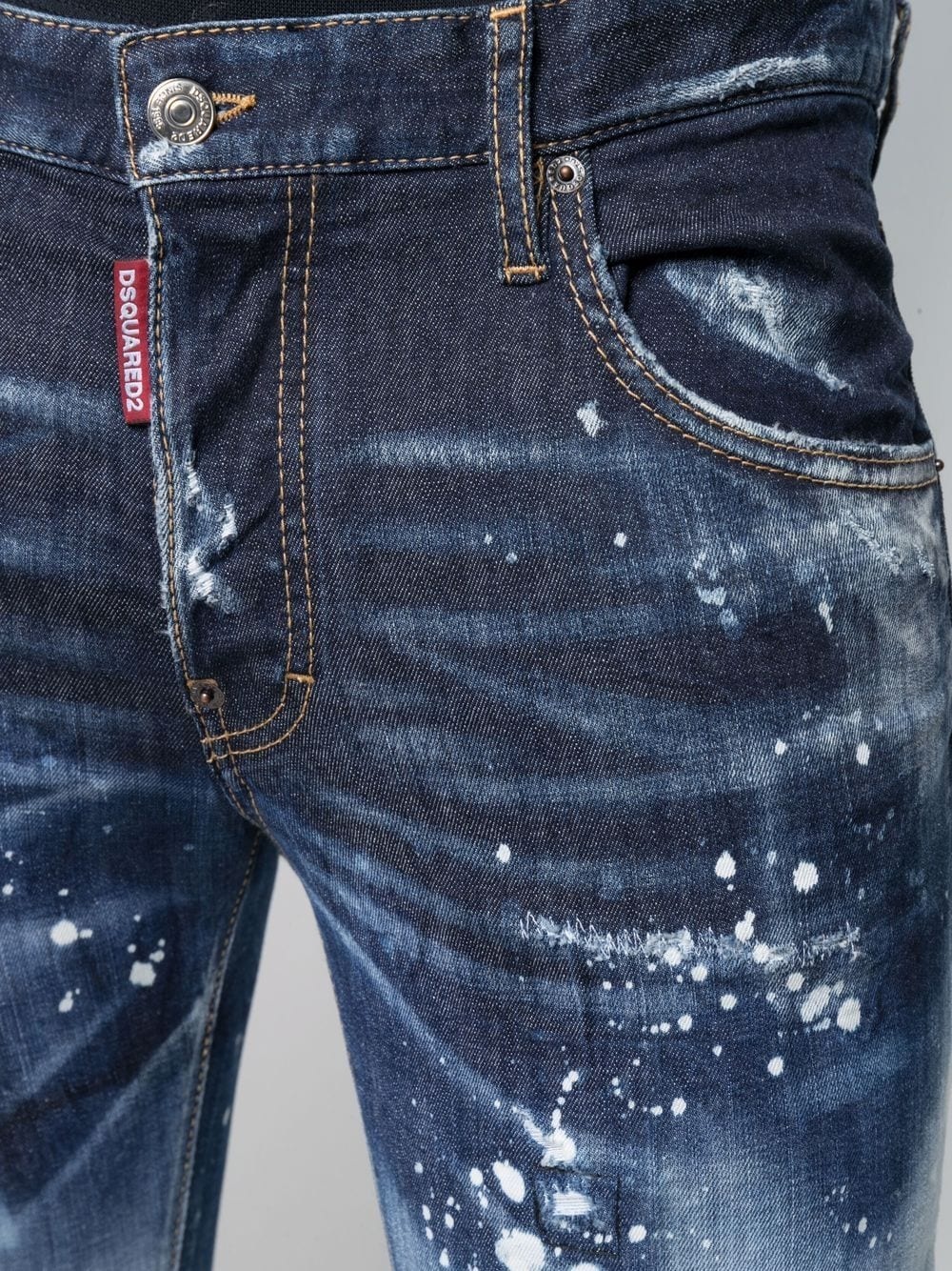 paint-splatter skinny jeans - 5