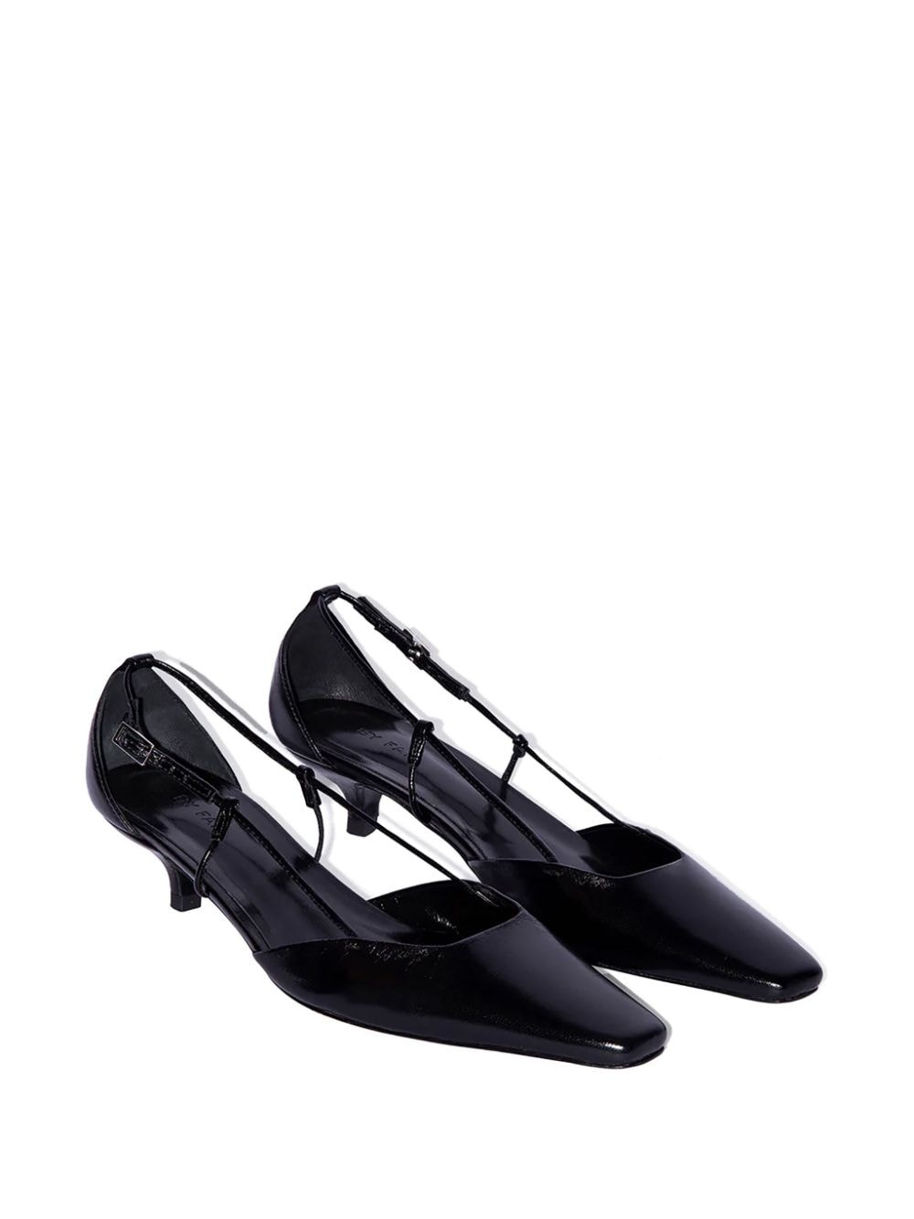 40mm Francine Creased leather pumps - 2