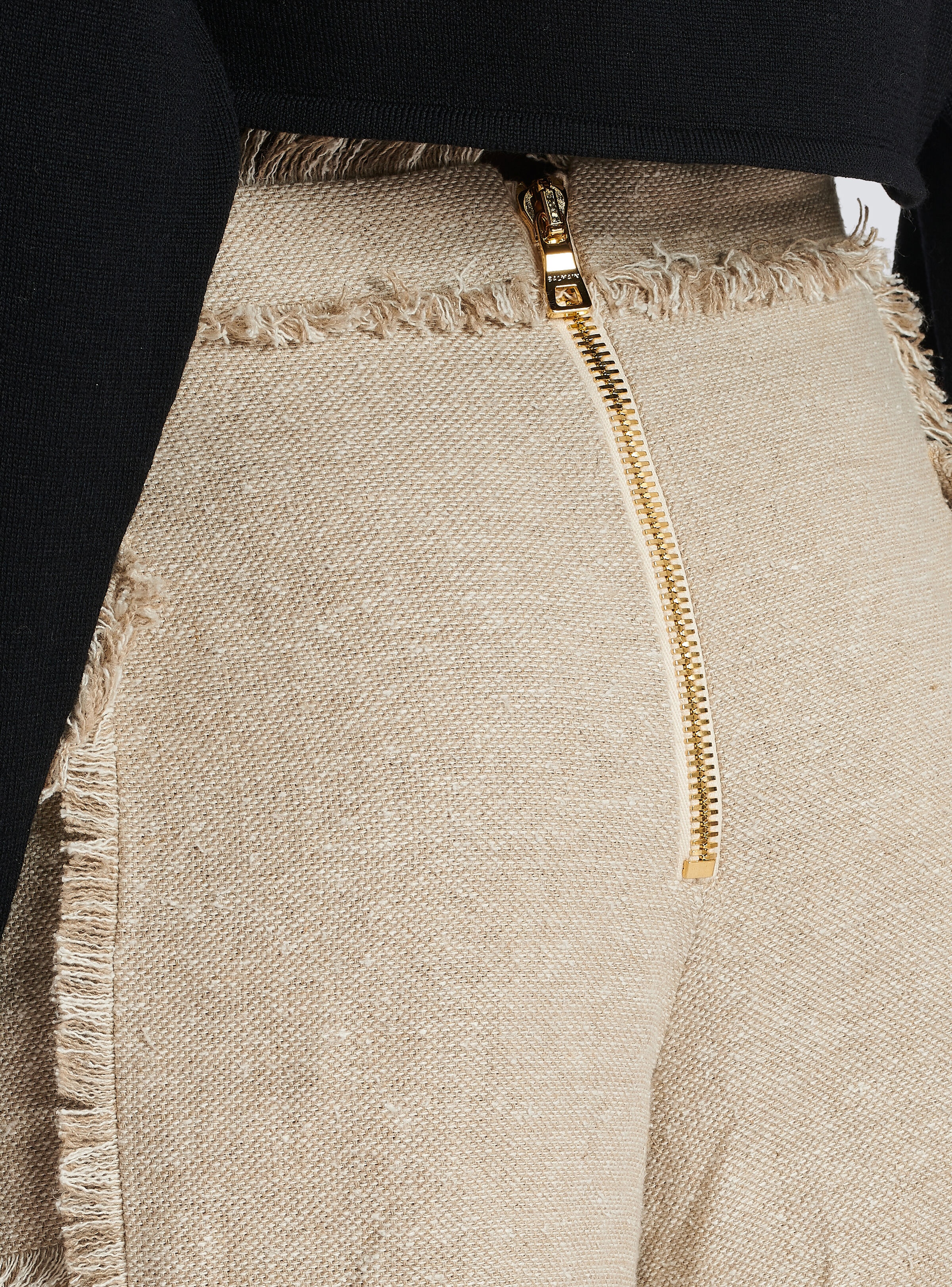 Fringed linen sailor shorts - 6