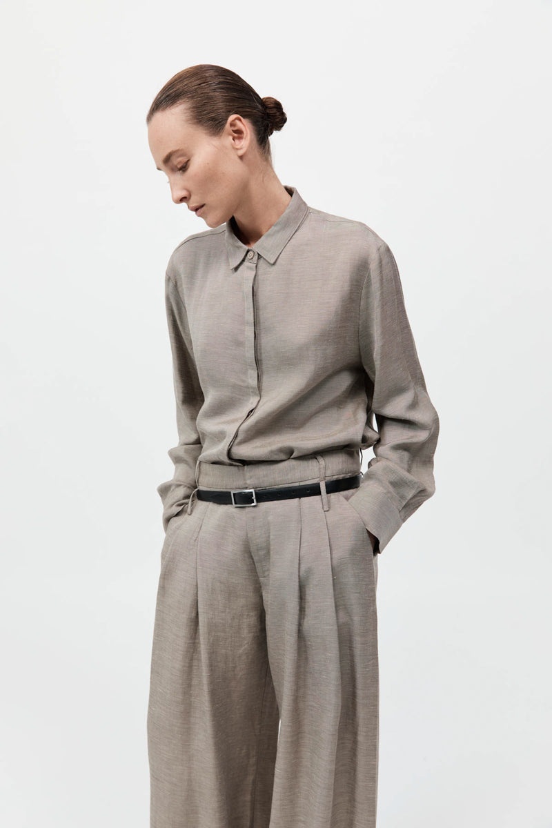 Melange Classic Shirt - Rye - 3