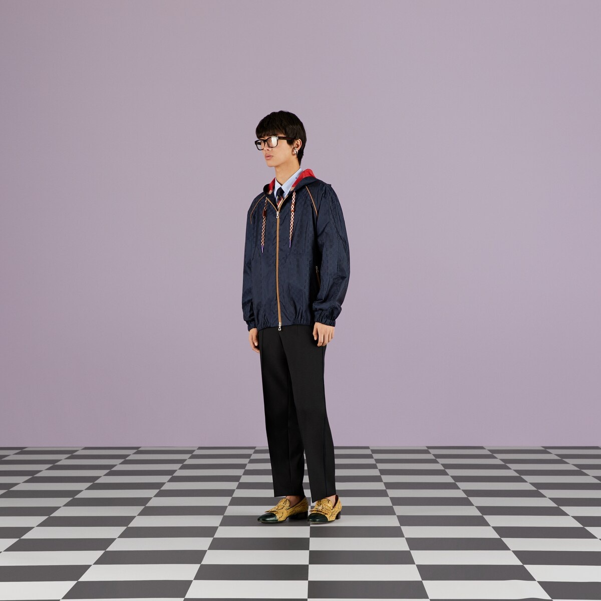 Technical GG hooded jacket - 2