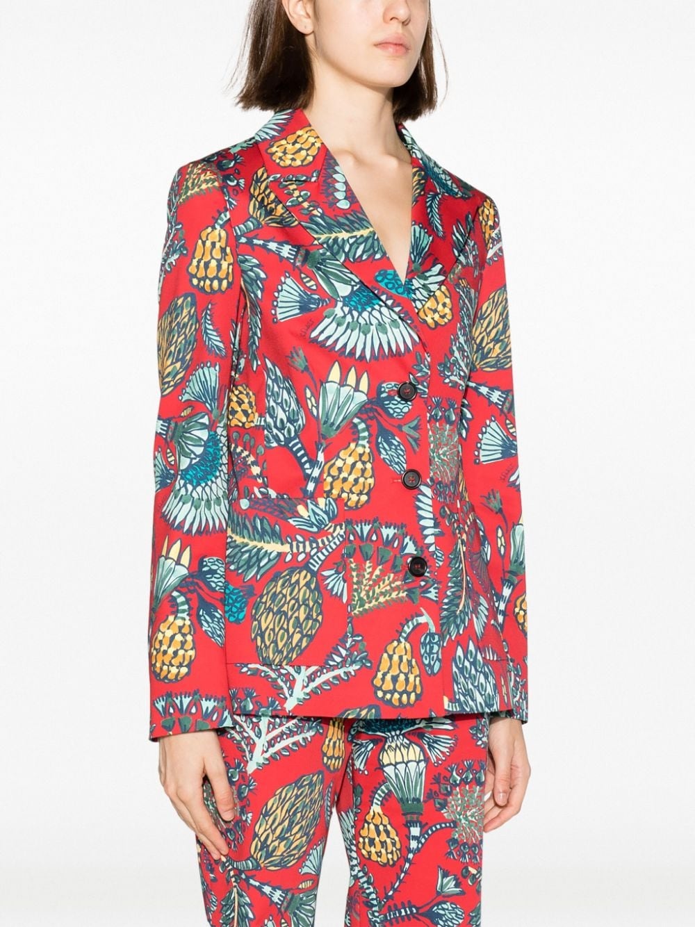 24/7 floral-print single-breasted blazer - 3