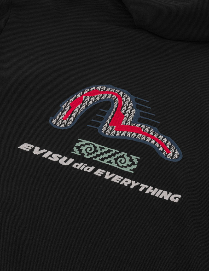 EVISU Totem Print and Embroidery Relax Fit Hoodie 7