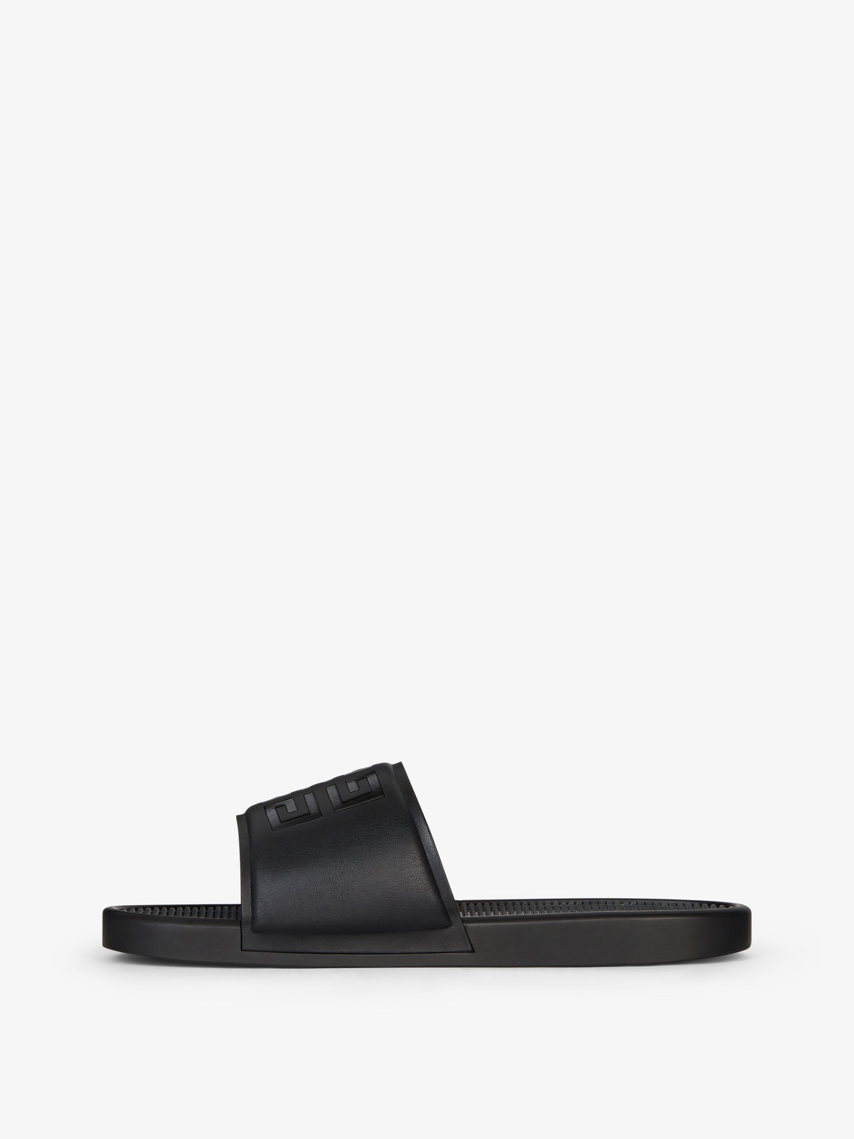 SLIDE FLAT SANDALS IN SYNTHETIC LEATHER - 3