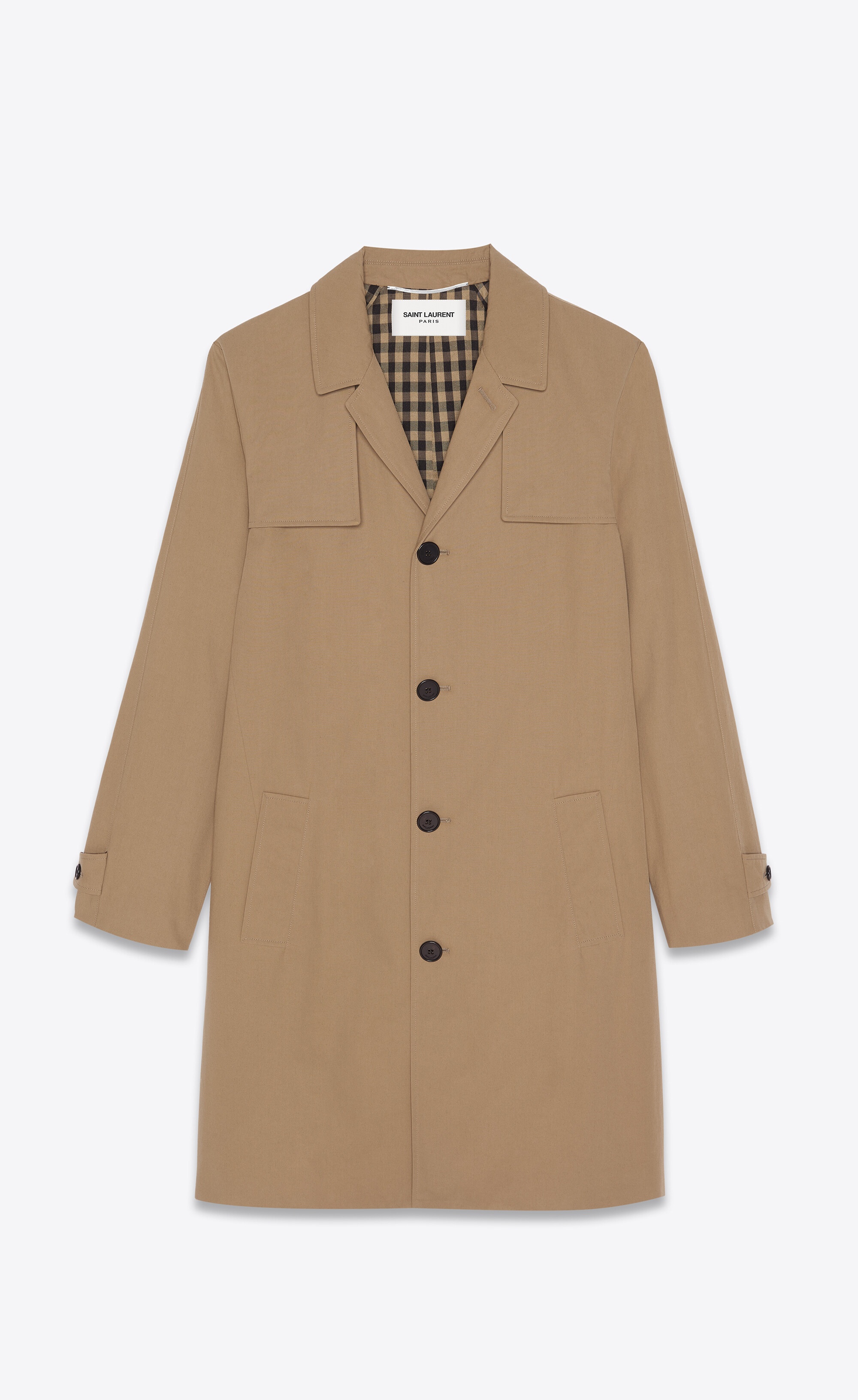 coat in nylon and cotton - 1