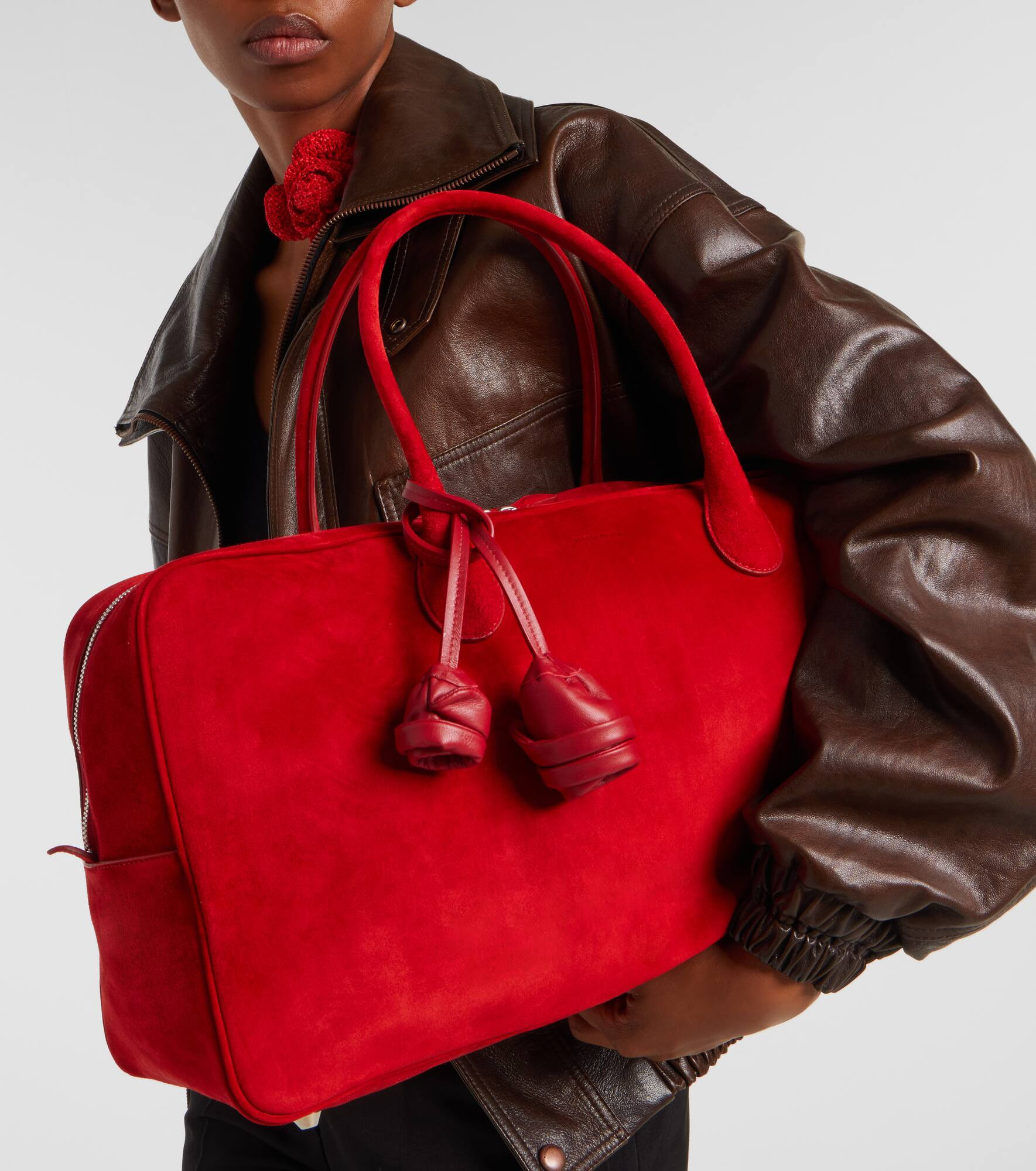 Brigitte Large suede tote bag - 6