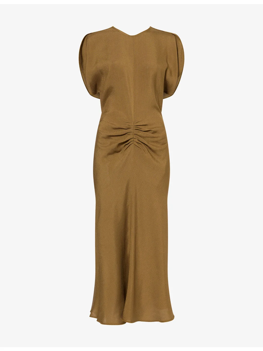 Bela Crepe-Back Satin Midi Dress - 1