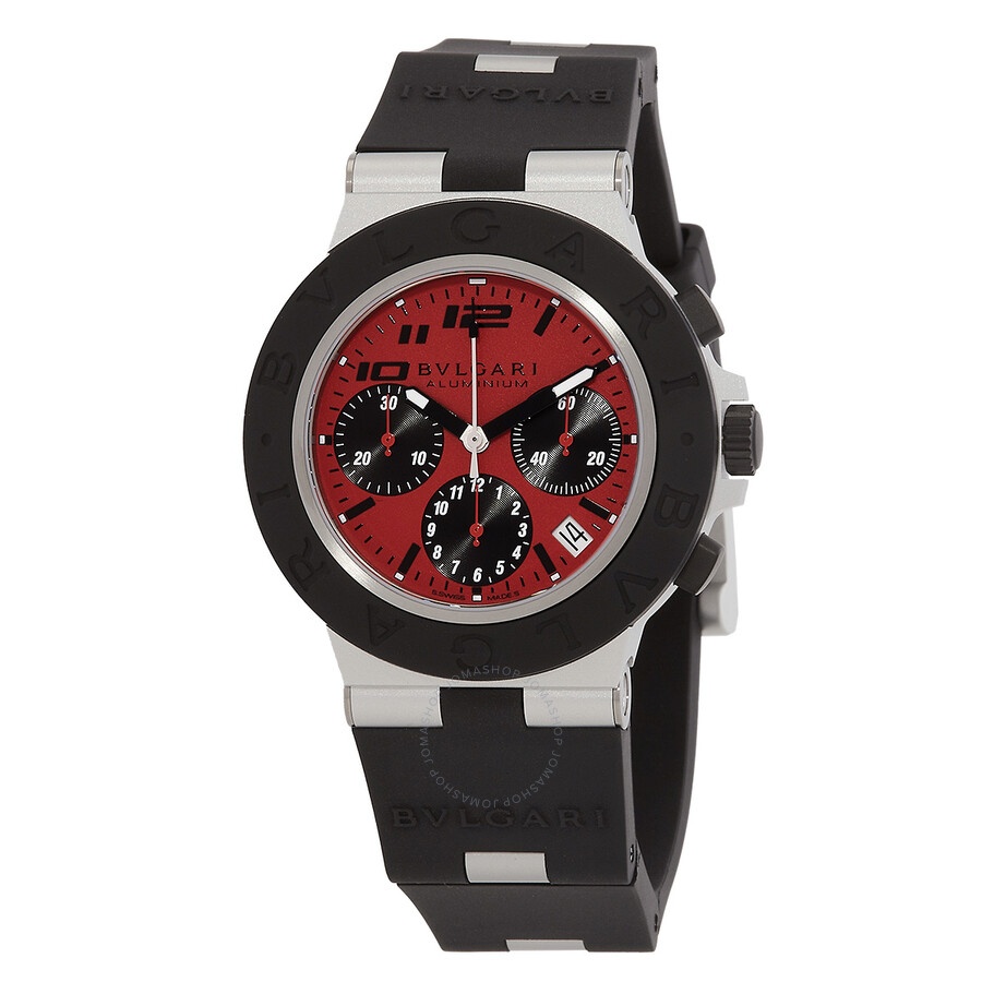 Bvlgari Aluminium Chronograph Automatic Red Dial Men's Watch 103701 - 1