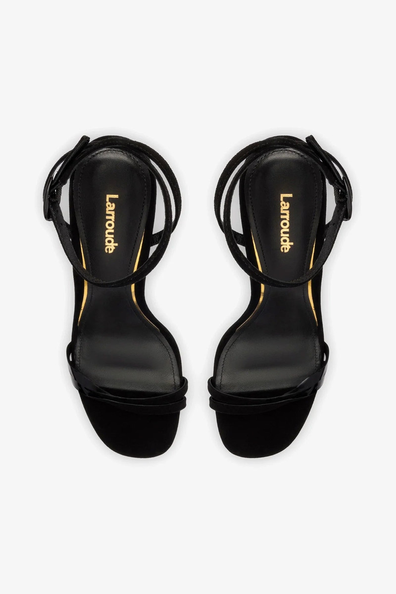 Vesper Sandal In Black Suede 4