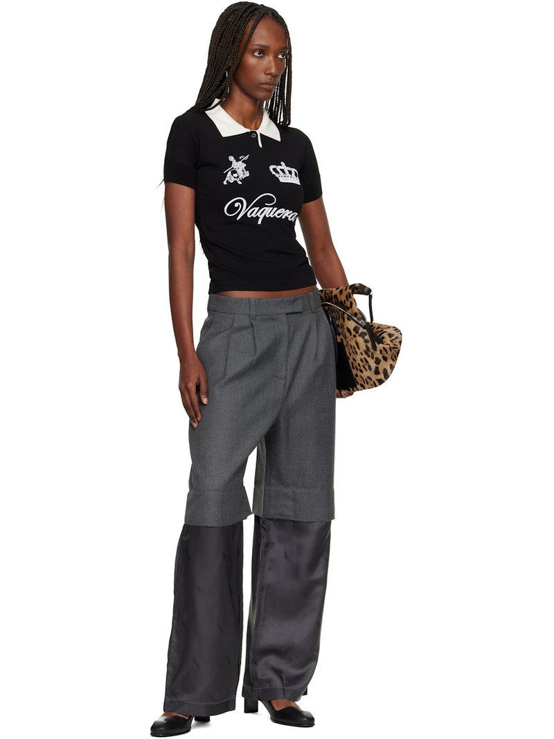 VAQUERA Gray Chopped Trousers outlook