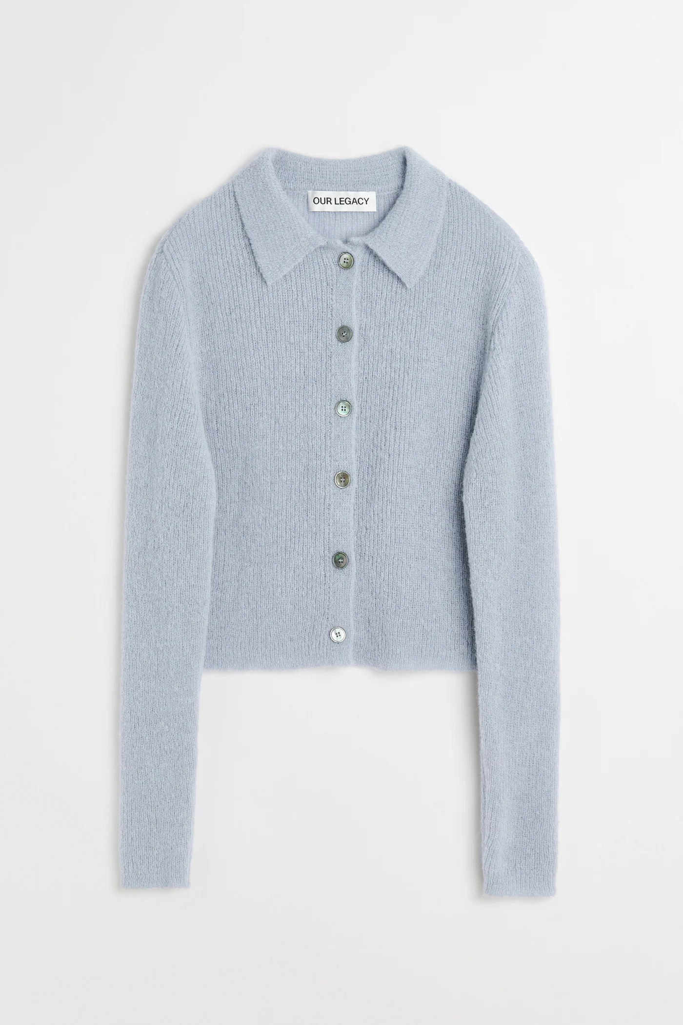 Mazzy Polo Beige Livid Blue Fuzzy Alpaca - 1