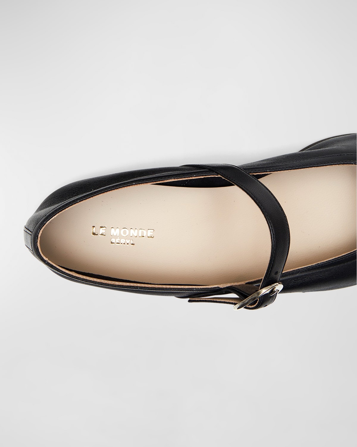 Leather Mary Jane Ballerina Flats - 2