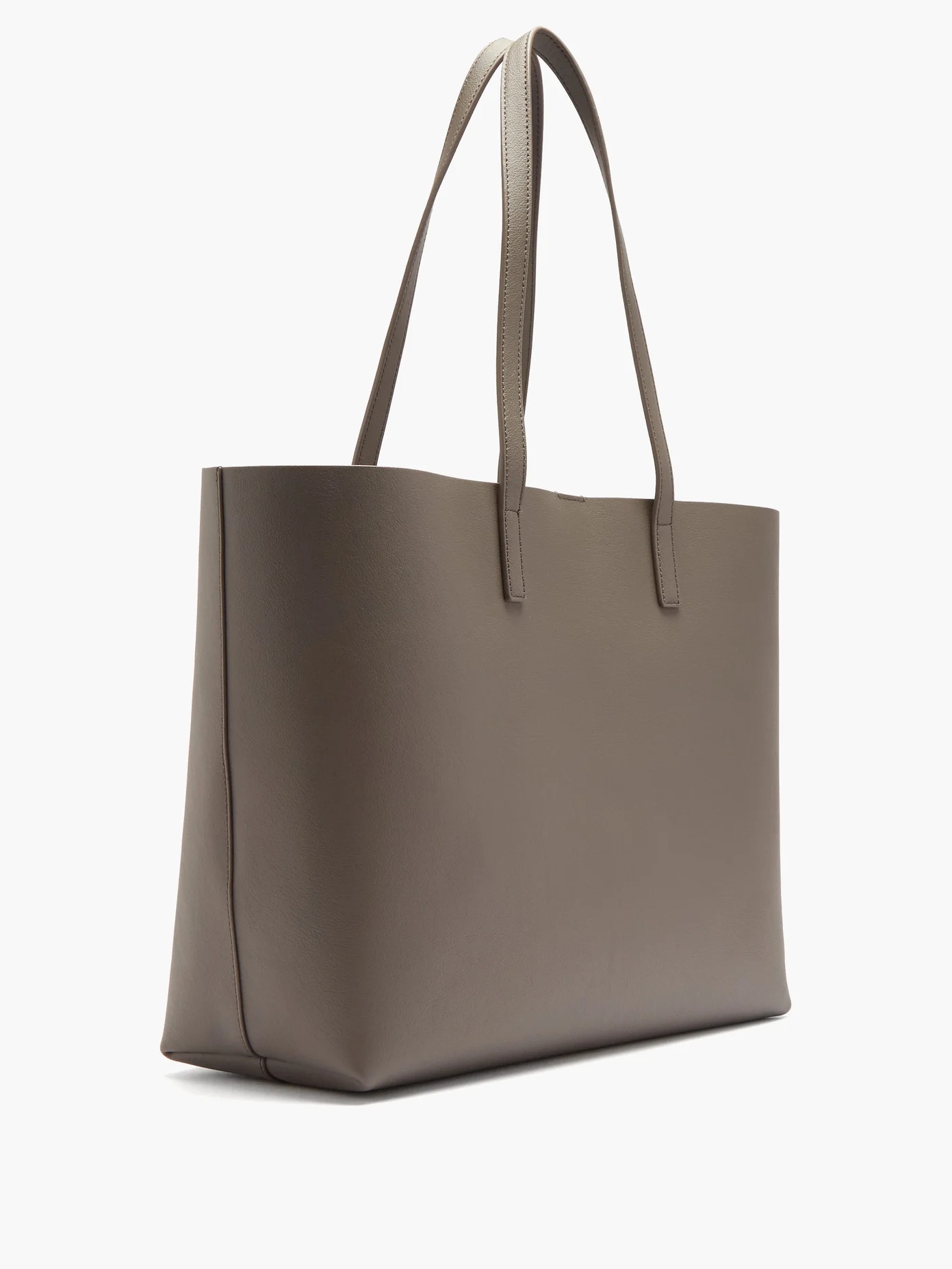 Shopping grained-leather tote bag - 5