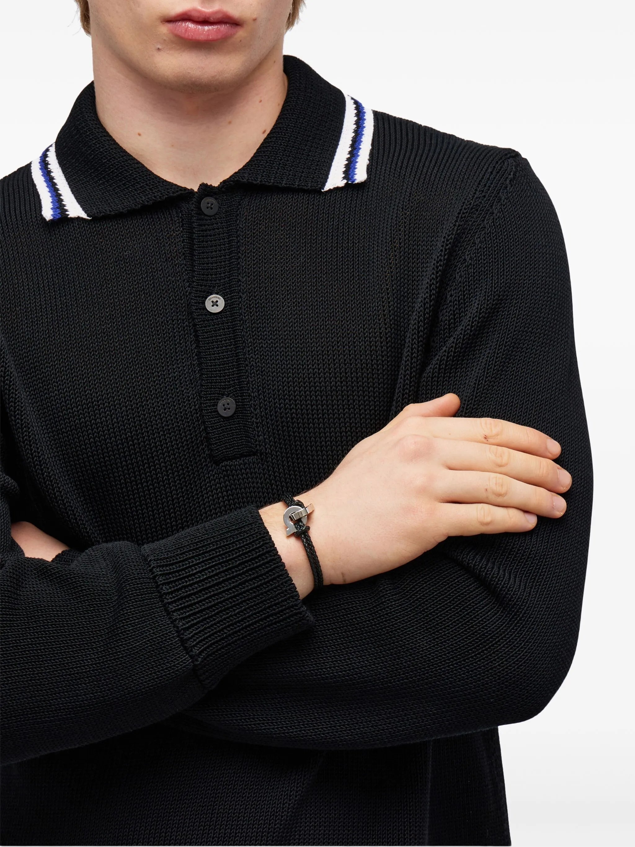 Gancini Braided Leather Bracelet - 4