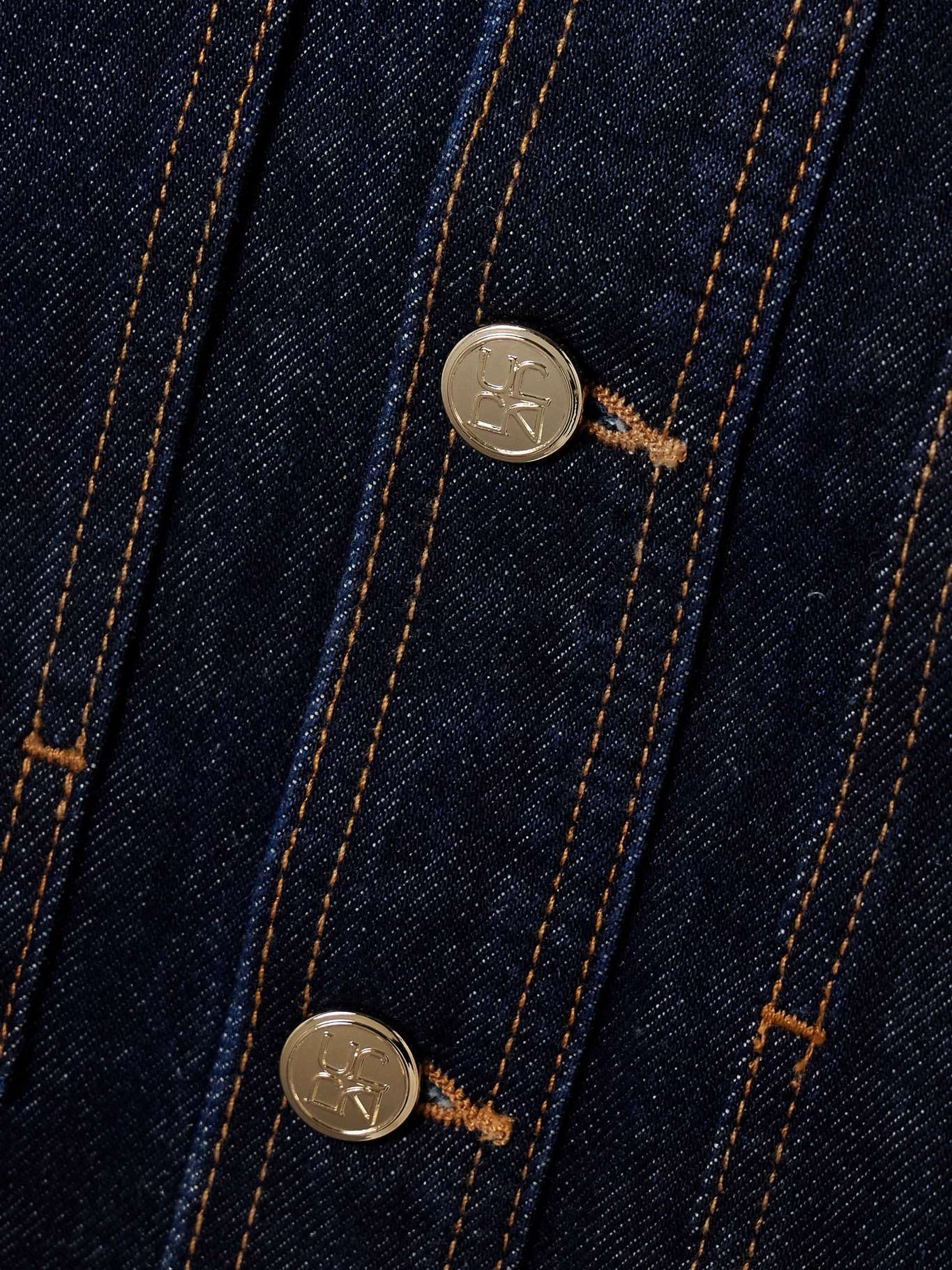 Bobbi cropped denim jacket Dark denim - 4