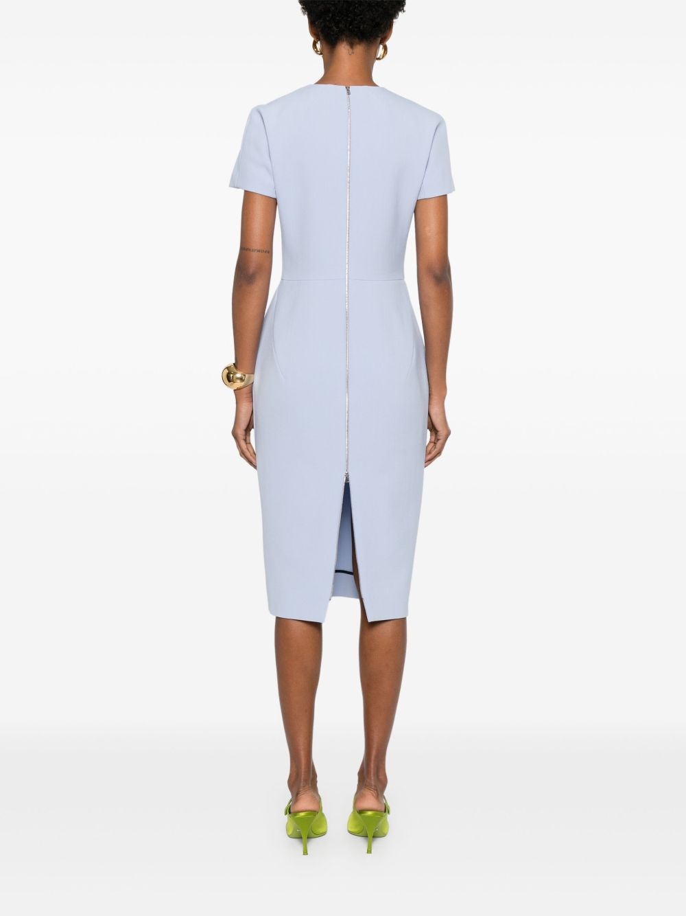crew-neck midi dress - 4